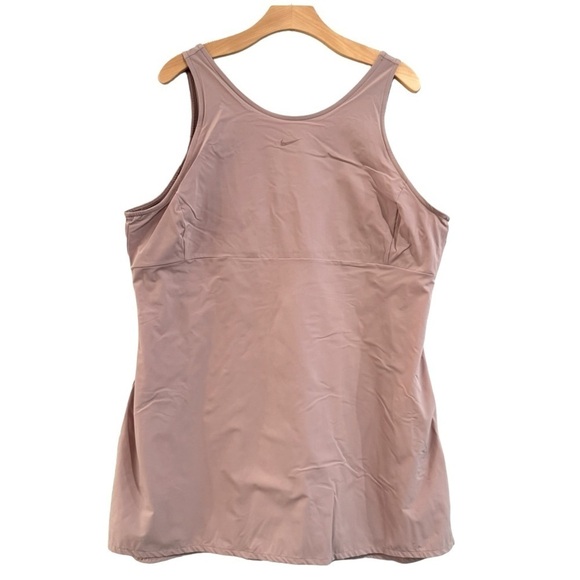 NIKE Dri-Fit Bliss Training Dress Empire Waist Sleeveless Taupe Size XXL NEW - Picture 3 of 13